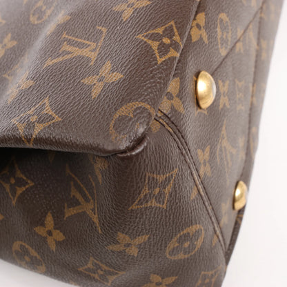 Louis Vuitton Pallas MM Monogram 2Way Handbag in Brown x Burgundy M40906