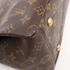 Louis Vuitton Pallas MM Monogram 2Way Handbag in Brown x Burgundy M40906