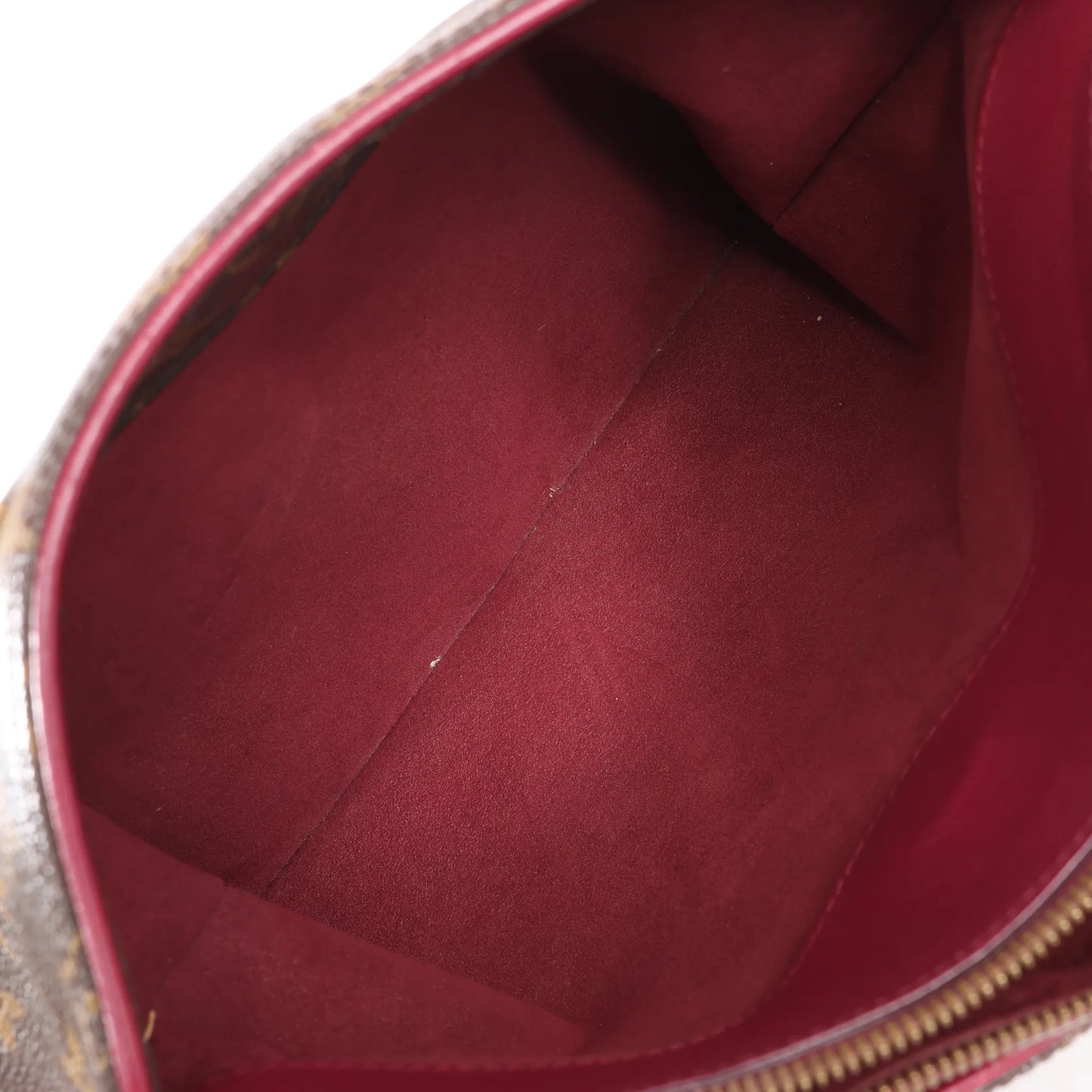 Louis Vuitton Pallas MM Monogram 2Way Handbag in Brown x Burgundy M40906