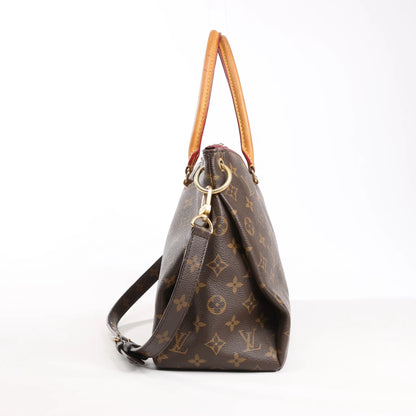 Louis Vuitton Pallas MM Monogram 2Way Handbag in Brown x Burgundy M40906