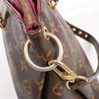 Louis Vuitton Pallas MM Monogram 2Way Handbag in Brown x Burgundy M40906