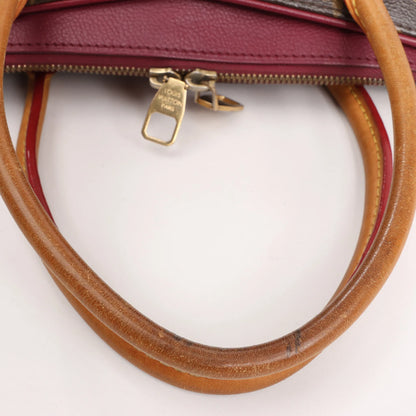Louis Vuitton Pallas MM Monogram 2Way Handbag in Brown x Burgundy M40906