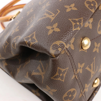Louis Vuitton Monogram Pallas MM 2Way Handbag in Brown x Red M40906