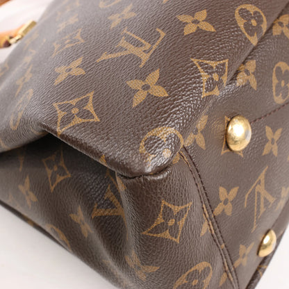 Louis Vuitton Monogram Pallas MM 2Way Handbag in Brown x Red M40906