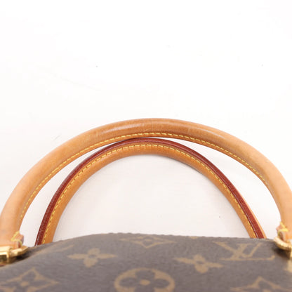 Louis Vuitton Monogram Pallas MM 2Way Handbag in Brown x Red M40906