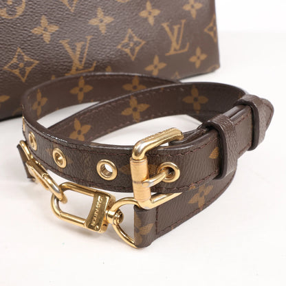 Louis Vuitton Monogram Pallas MM 2Way Handbag in Brown x Red M40906
