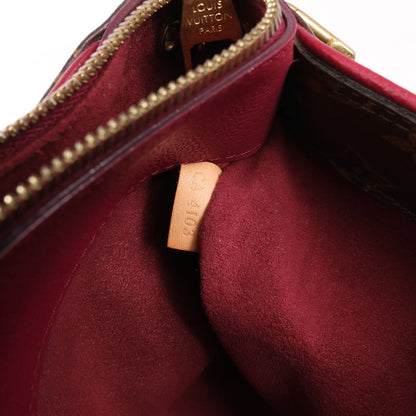 Louis Vuitton Monogram Pallas MM 2Way Handbag in Brown x Red M40906