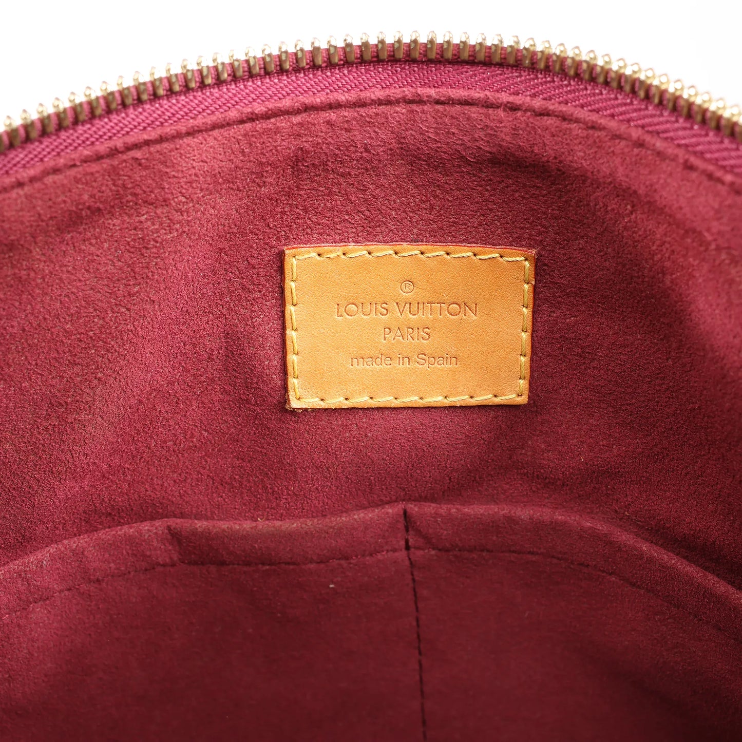 Louis Vuitton Monogram Pallas MM 2Way Handbag in Brown x Red M40906