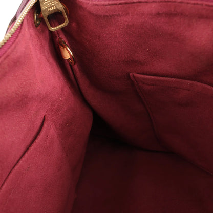 Louis Vuitton Monogram Pallas MM 2Way Handbag in Brown x Red M40906