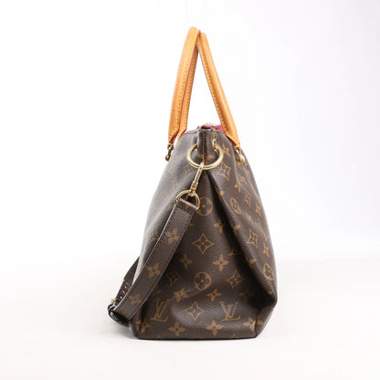 Louis Vuitton Monogram Pallas MM 2Way Handbag in Brown x Red M40906