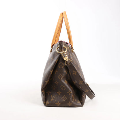 Louis Vuitton Monogram Pallas MM 2Way Handbag in Brown x Red M40906