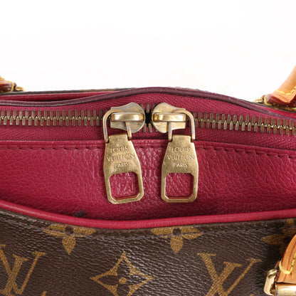 Louis Vuitton Monogram Pallas MM 2Way Handbag in Brown x Red M40906