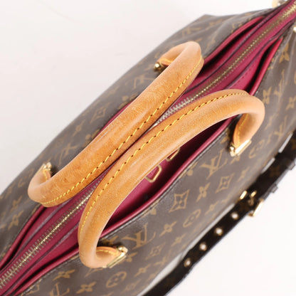 Louis Vuitton Monogram Pallas MM 2Way Handbag in Brown x Red M40906