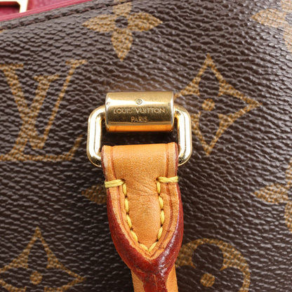 Louis Vuitton Monogram Pallas MM 2Way Handbag in Brown x Red M40906