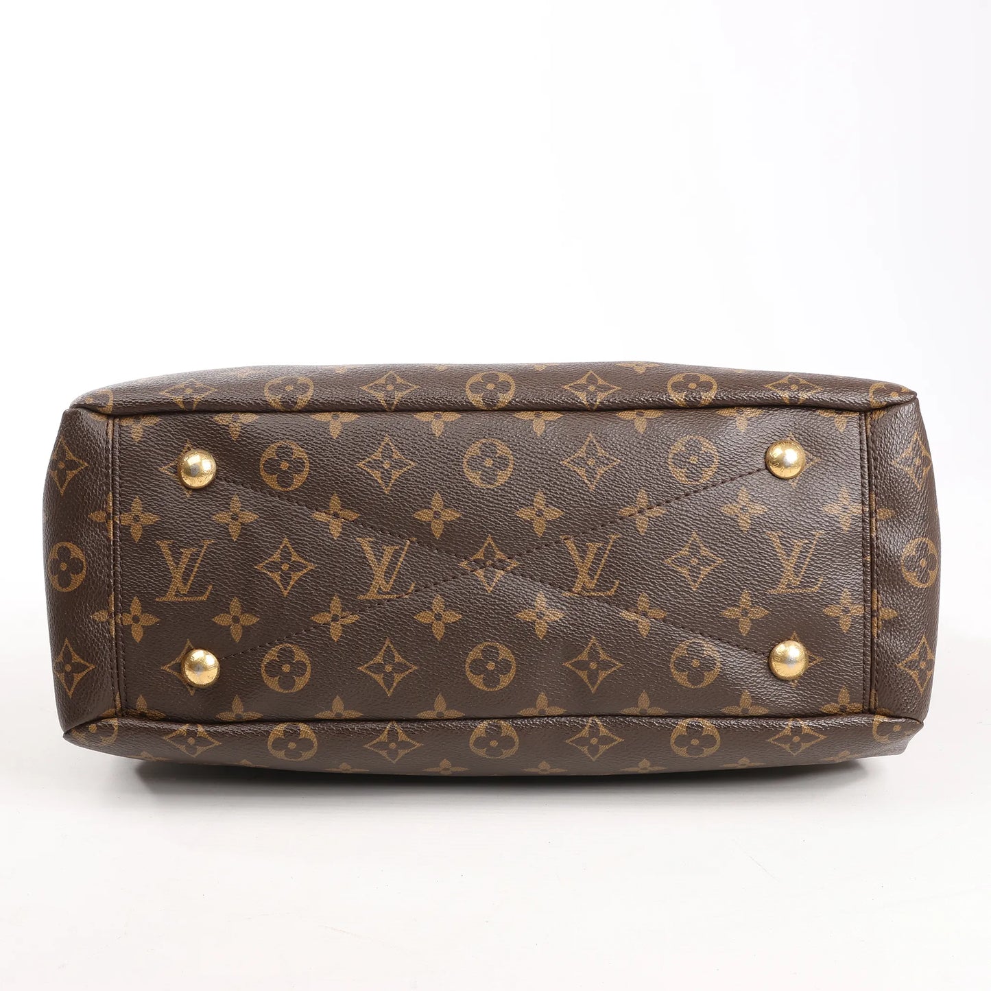 Louis Vuitton Monogram Pallas MM 2Way Handbag in Brown x Red M40906