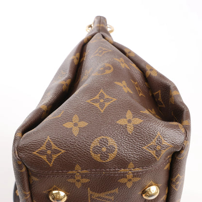 Louis Vuitton Pallas MM Monogram 2Way Handbag in Brown x Red M41175