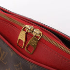 Louis Vuitton Pallas Monogram Canvas 2Way Handbag in Brown x Red M41175