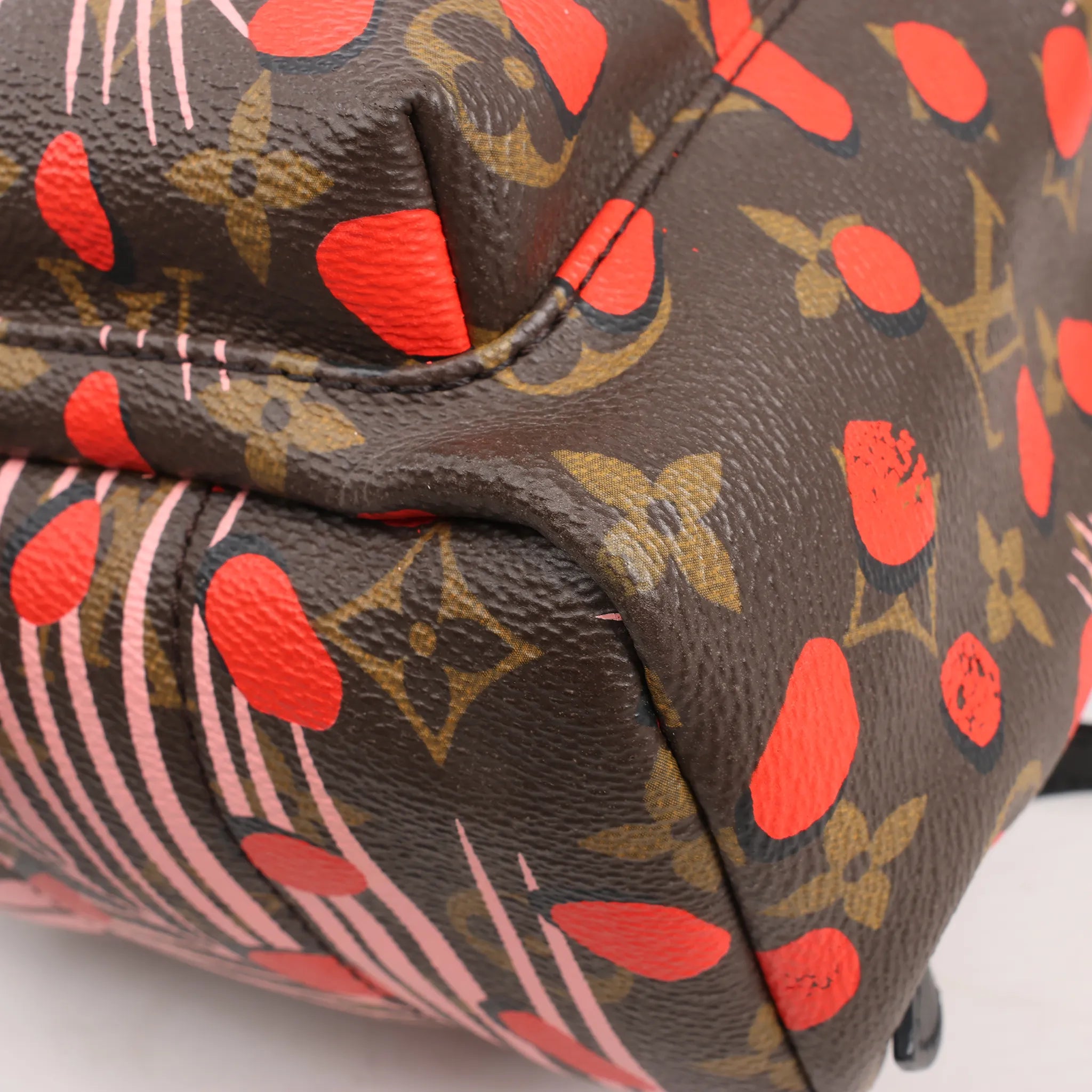 Louis Vuitton Palm Springs Monogram Jungle Dots PM Backpack in Brown x Pink