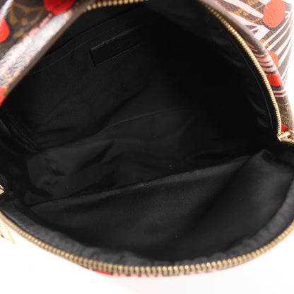 Sac à dos Louis Vuitton Palm Springs Monogram Jungle Dots PM marron et rose