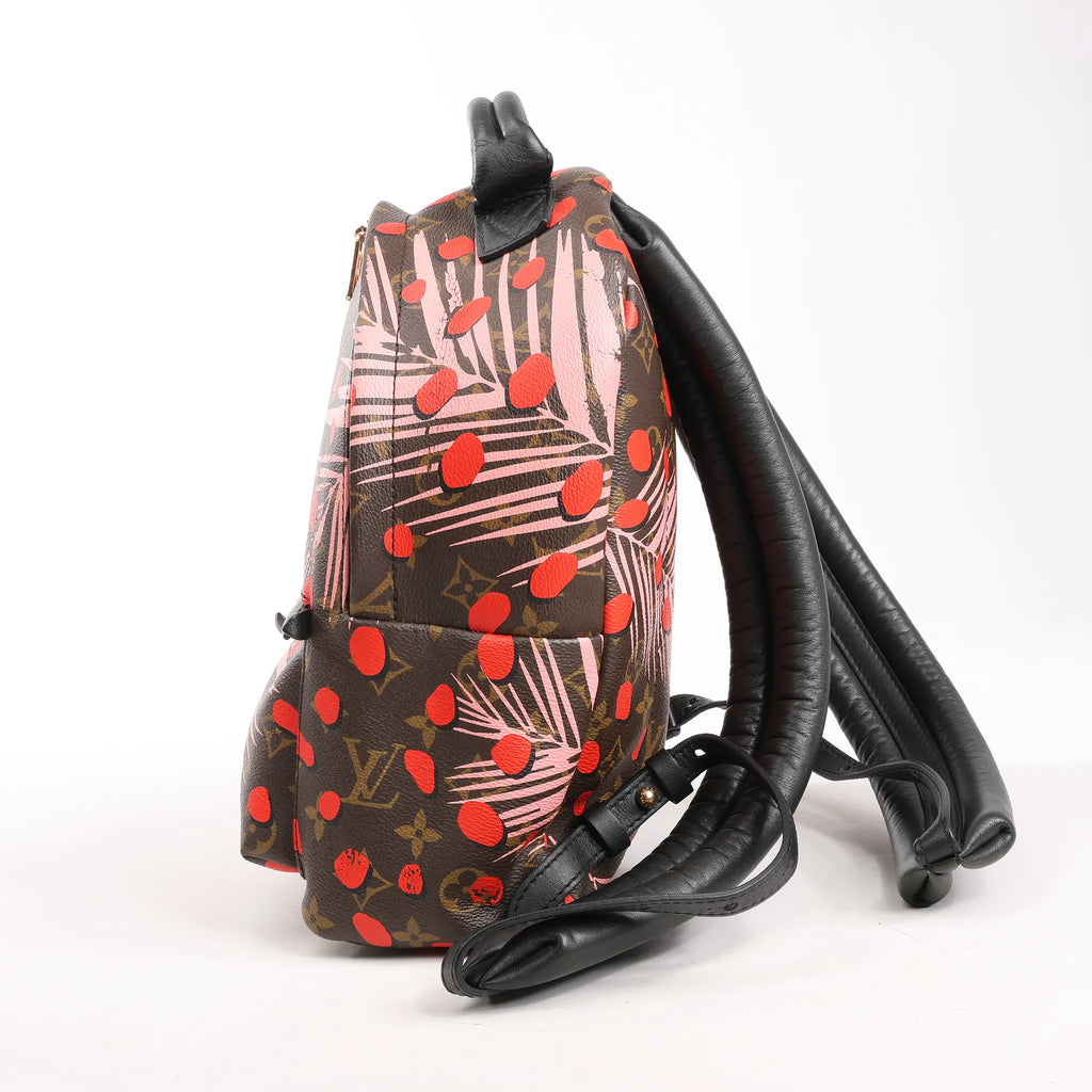 Louis Vuitton Palm Springs Monogram Jungle Dots PM Backpack in Brown x Pink