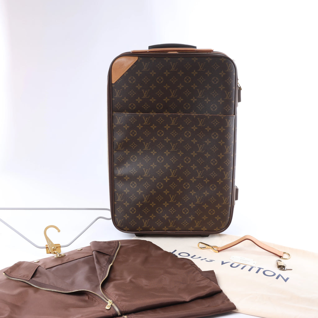 Louis Vuitton Pegas 60 Monogram Suitcase in Brown