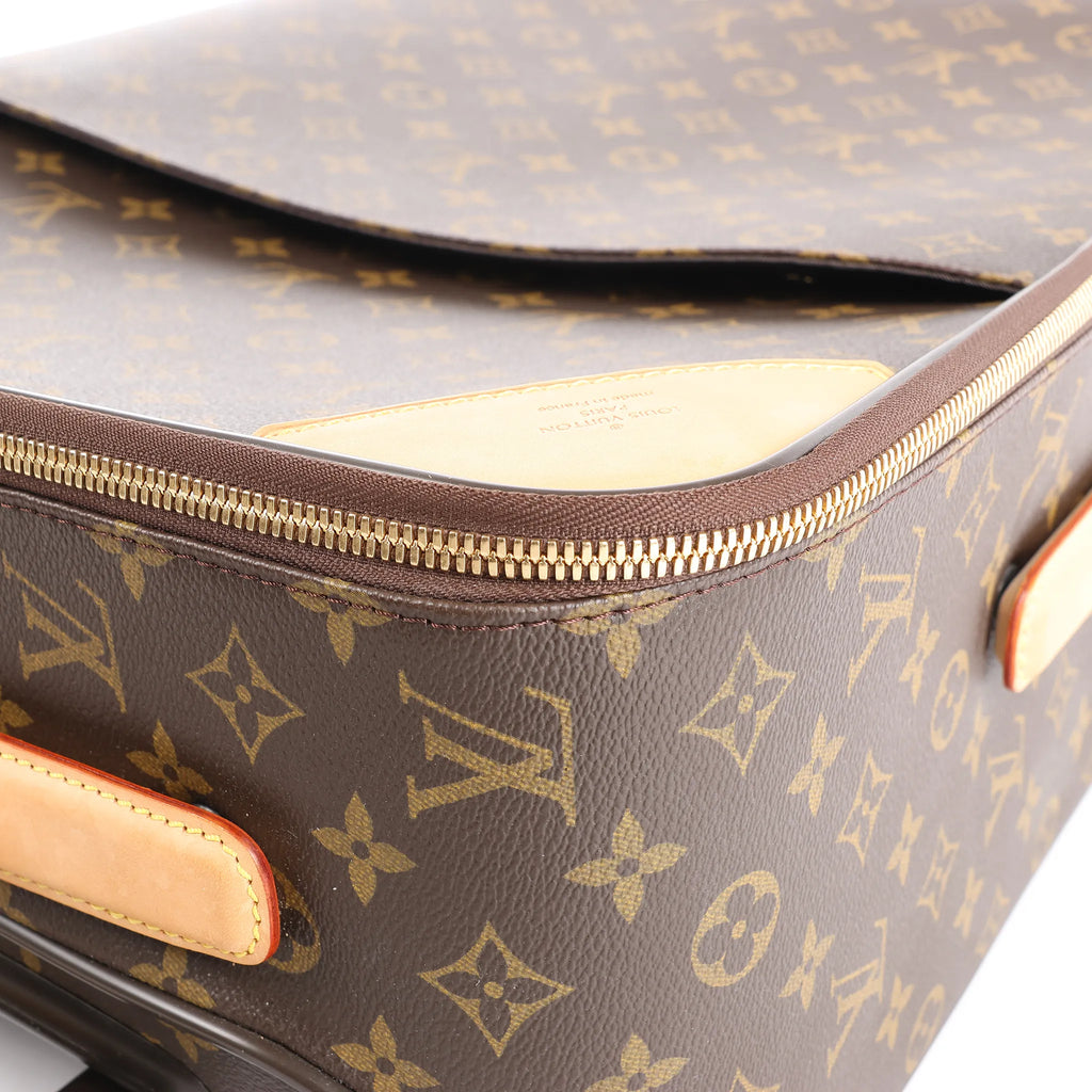 Louis Vuitton Pegase 55 Monogram Suitcase Travel Bag in Brown