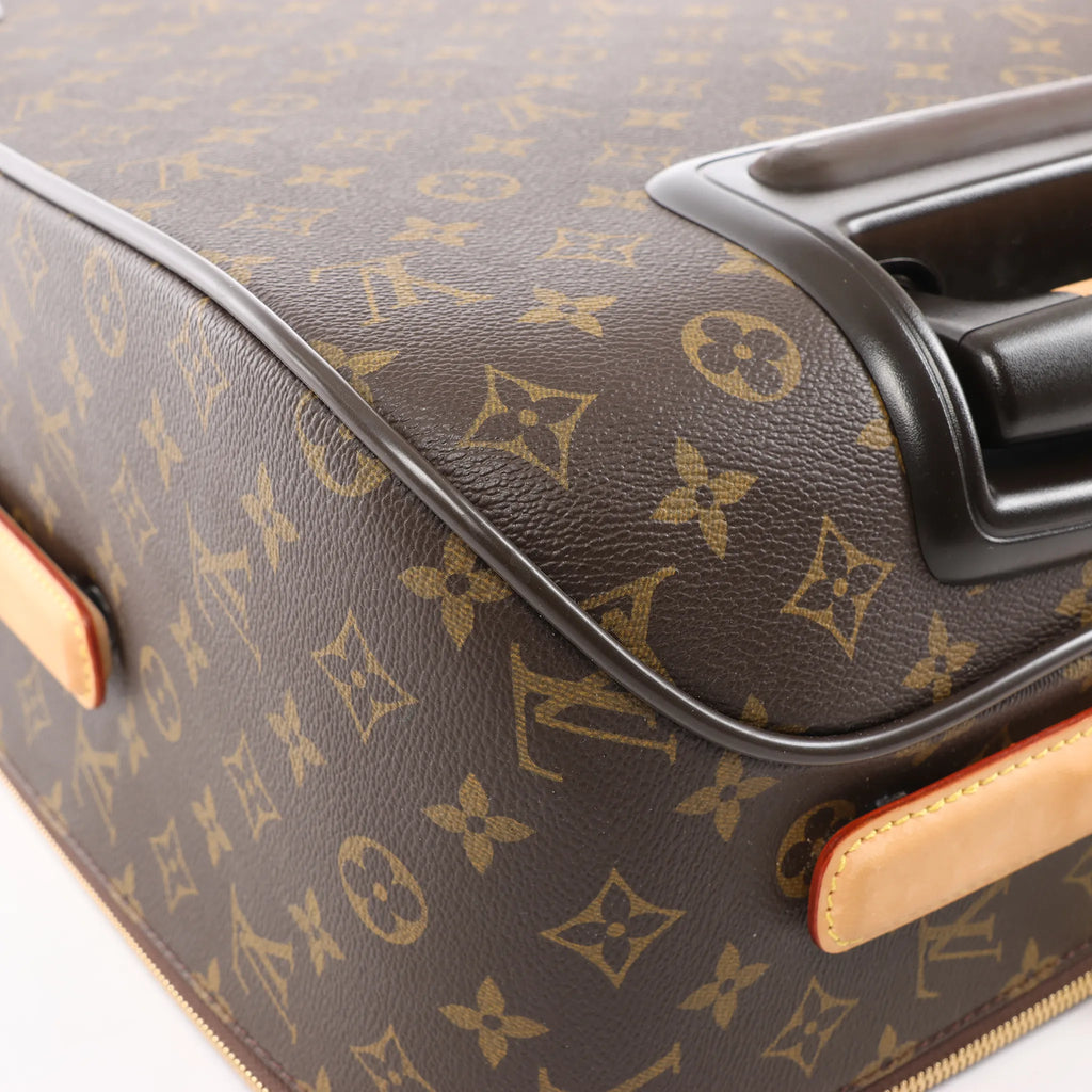 Louis Vuitton Pegase 55 Monogram Suitcase Travel Bag in Brown