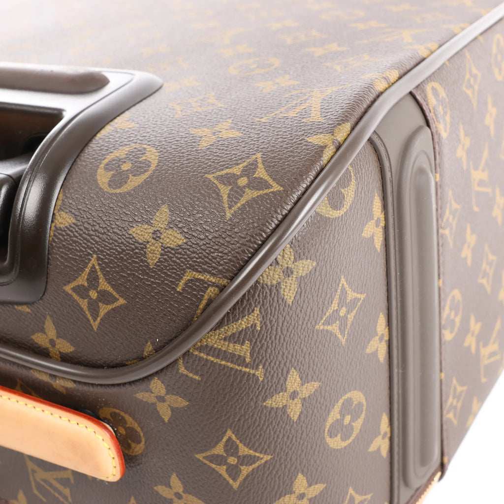 Louis Vuitton Pegase 55 Monogram Suitcase Travel Bag in Brown