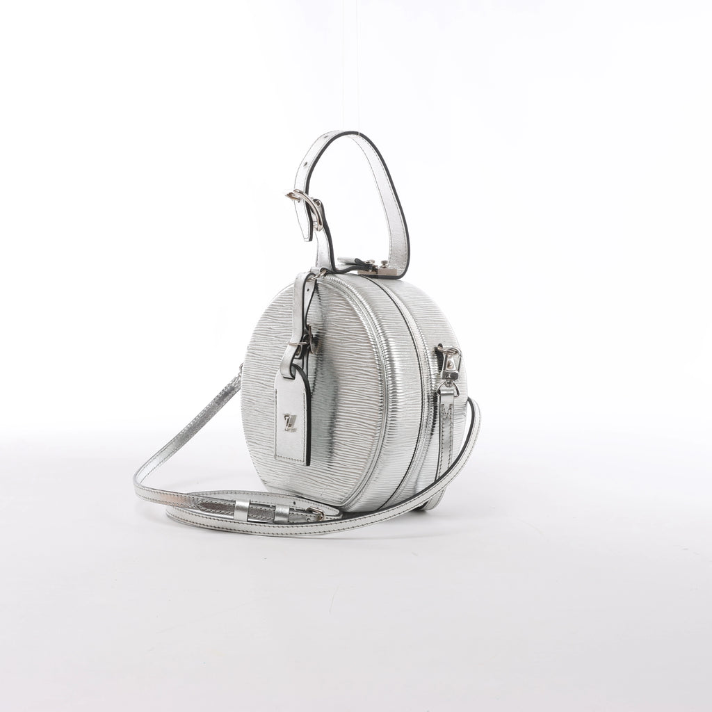 Louis Vuitton Petite Boite Chapeau Epi Leather Crossbody Bag in Silver M53074