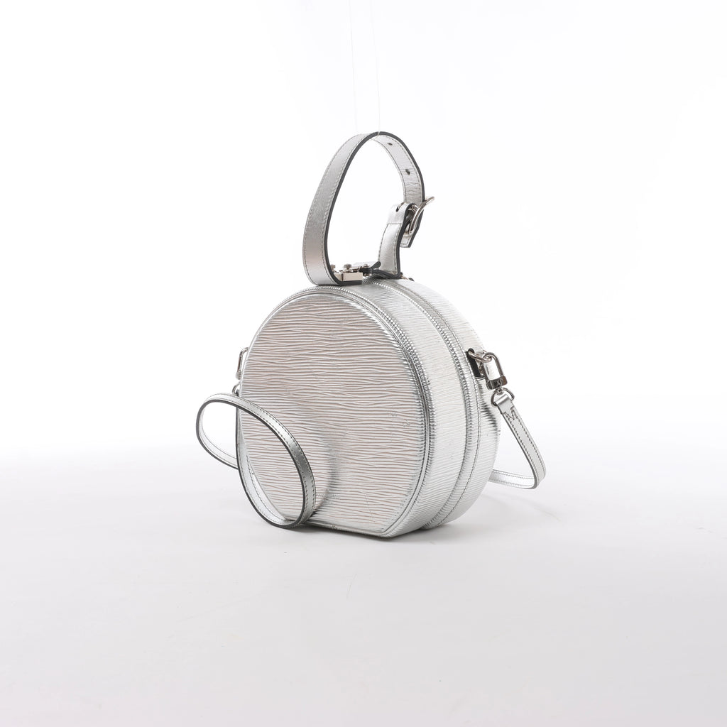Louis Vuitton Petite Boite Chapeau Epi Leather Crossbody Bag in Silver M53074