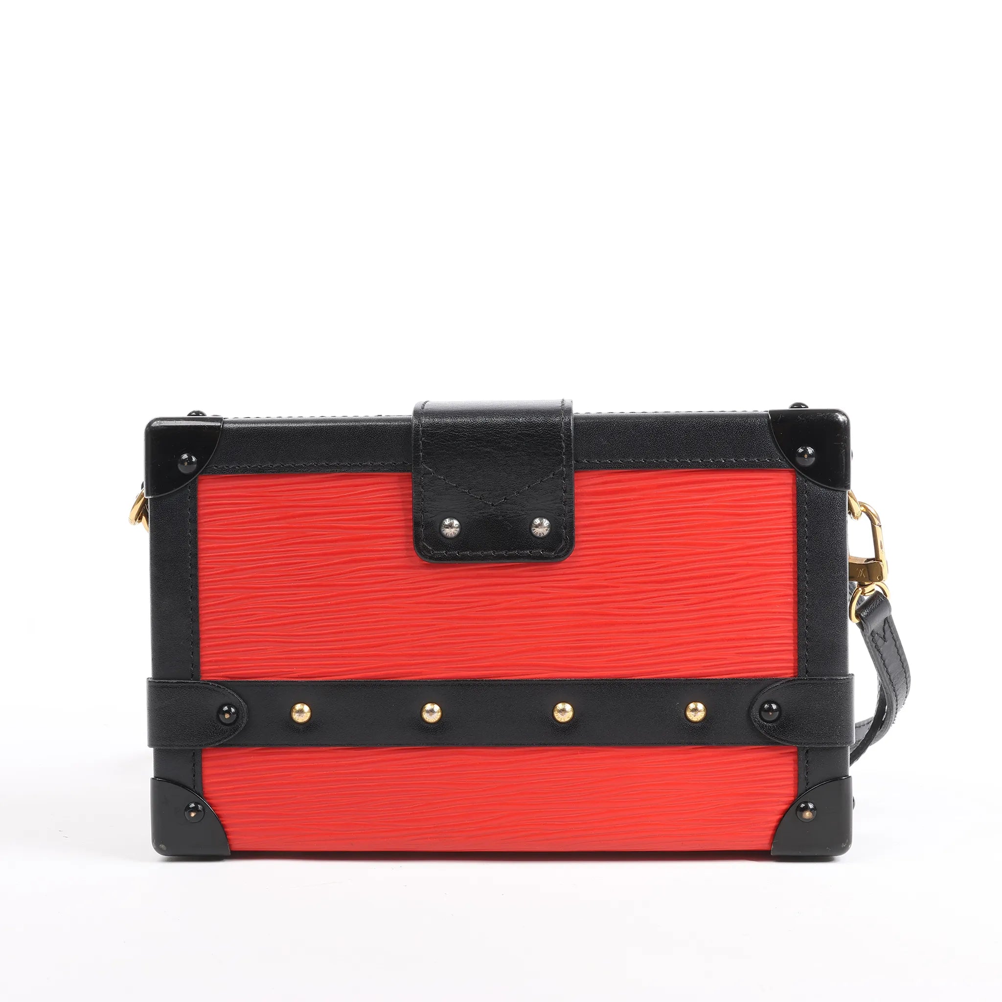 Bolso de hombro Louis Vuitton Petite Mull Epi de piel en rojo y negro M54651