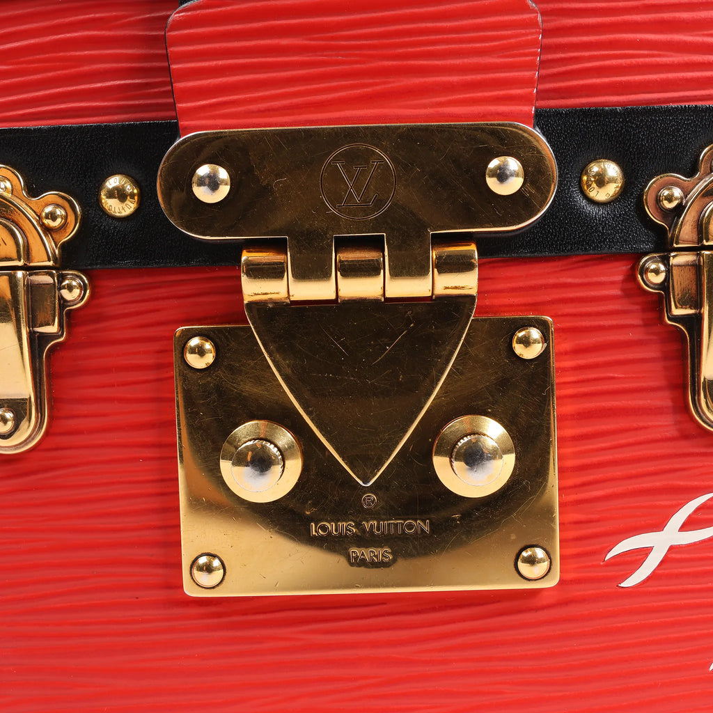 Bolso de hombro Louis Vuitton Petite Mull Epi de piel en rojo y negro M54651