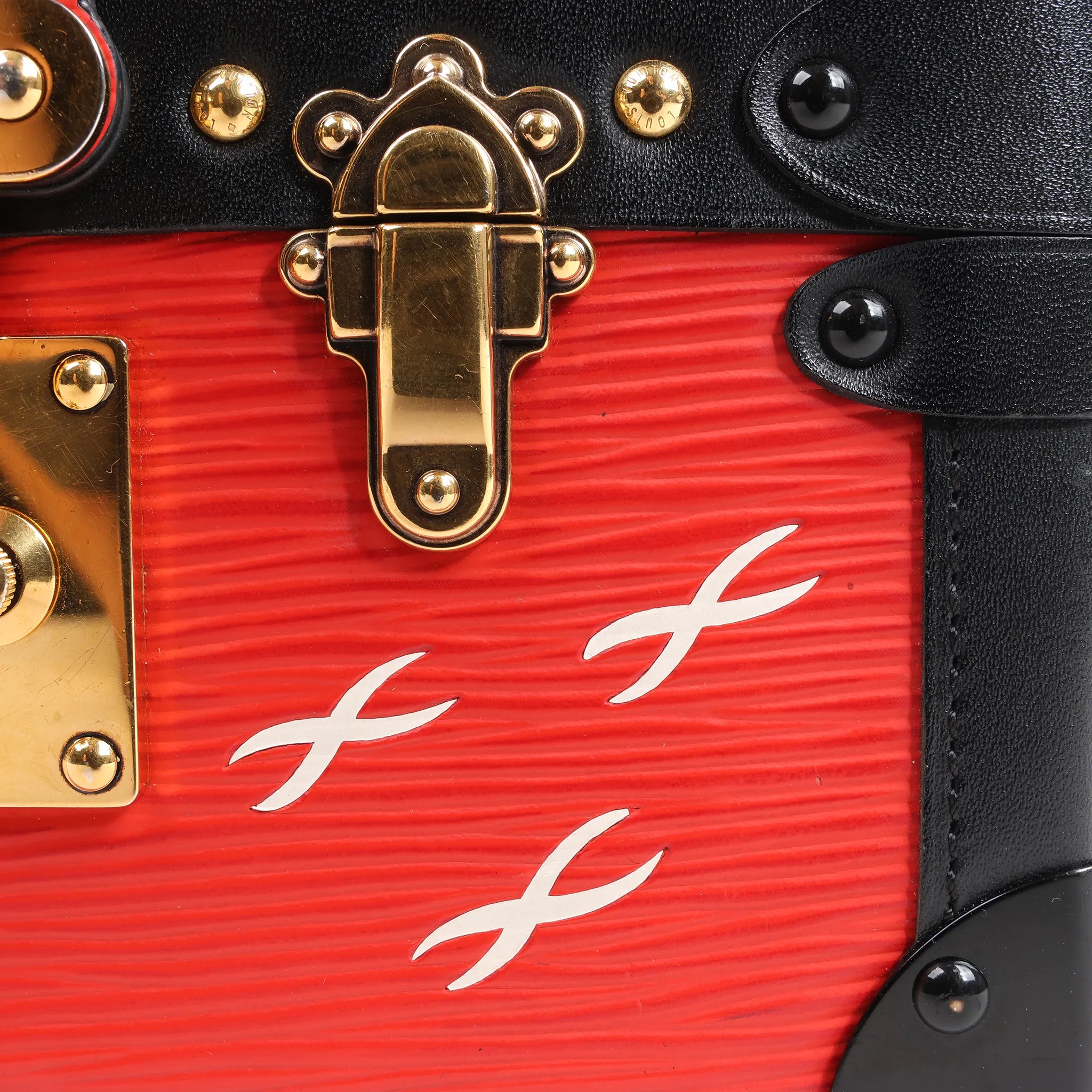 Bolso de hombro Louis Vuitton Petite Mull Epi de piel en rojo y negro M54651