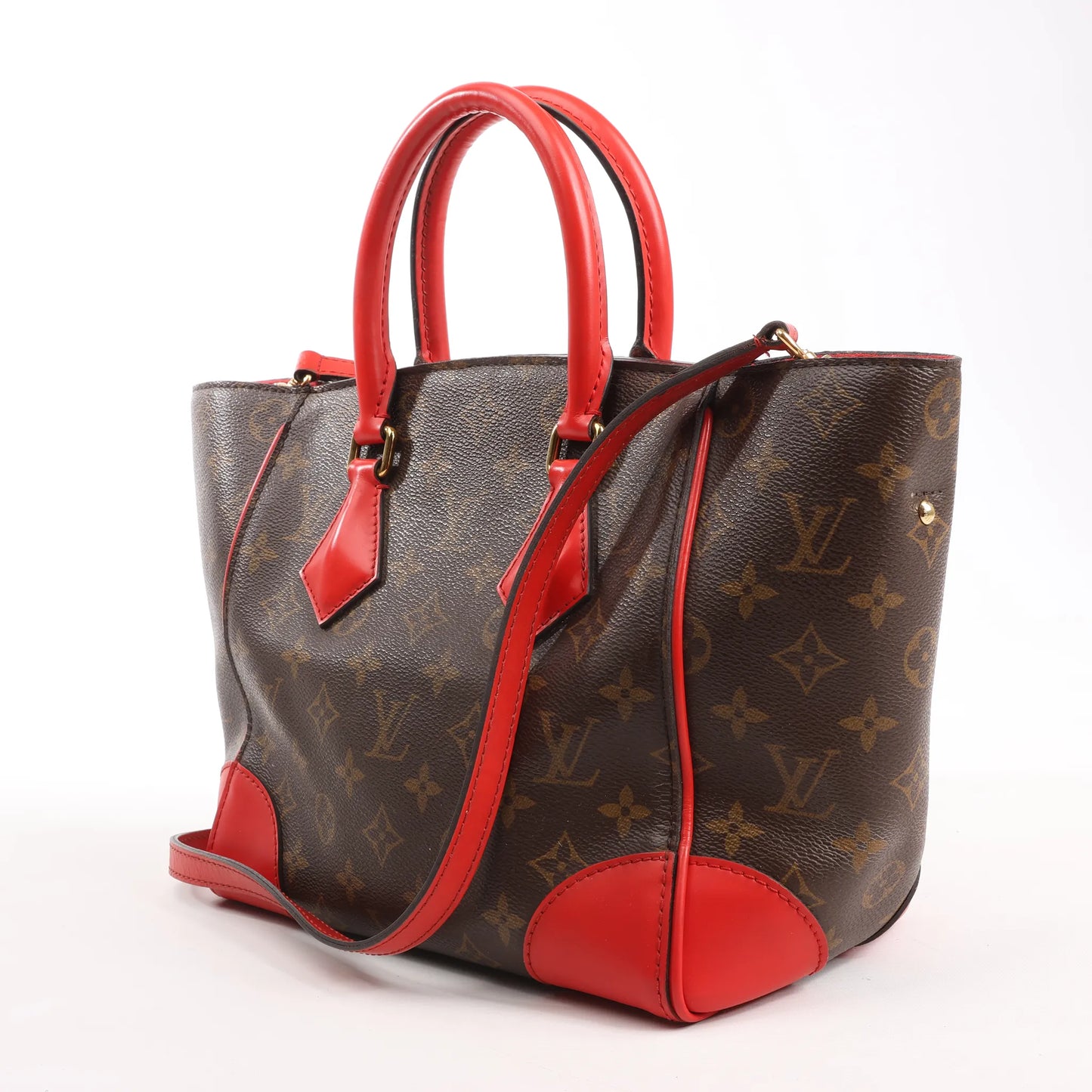 Louis Vuitton Phoenix PM Monogram 2Way Shoulder Bag in Brown x Red M41537