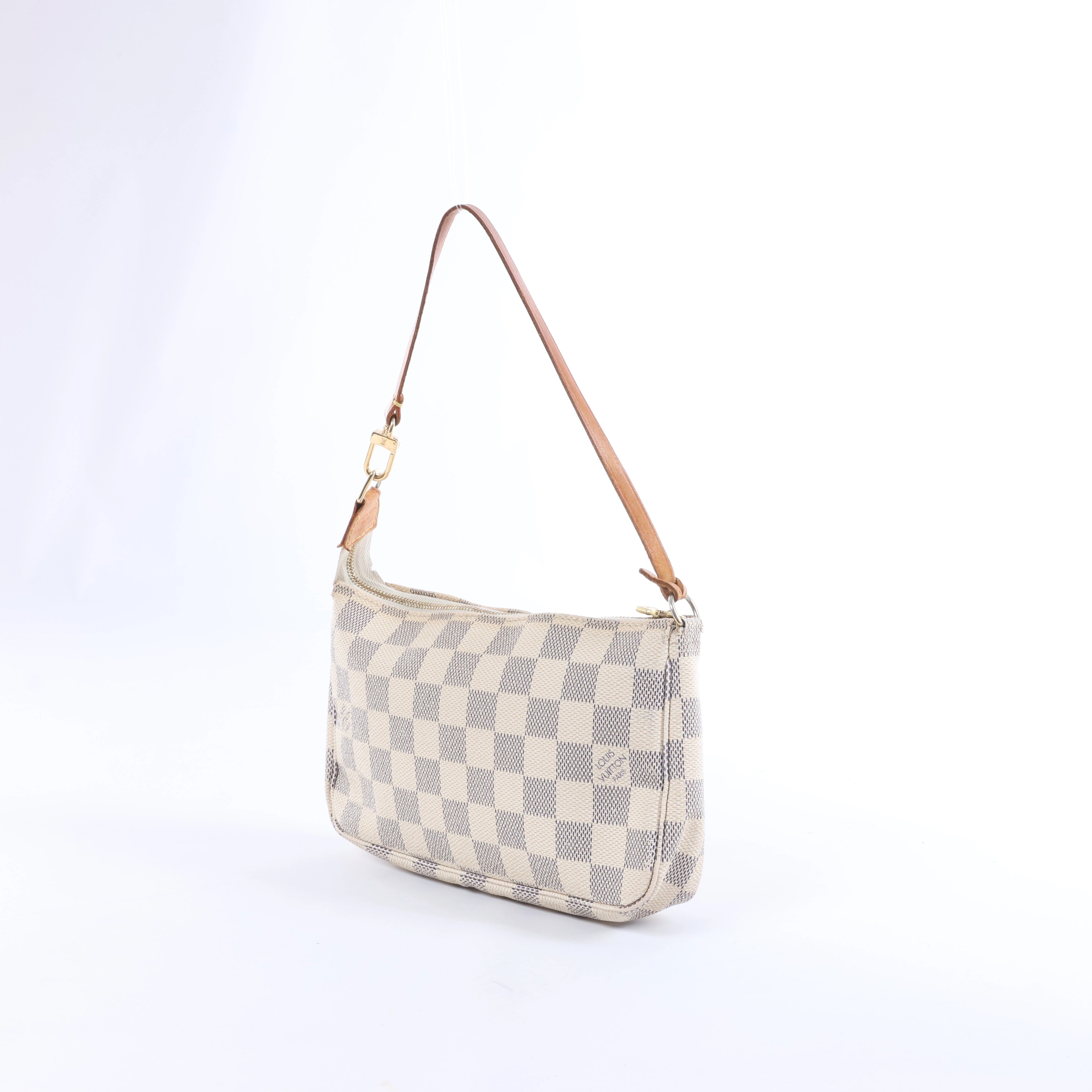 Louis Vuitton Pochette Accessoire Damier Azur Handbag in Beige N51986
