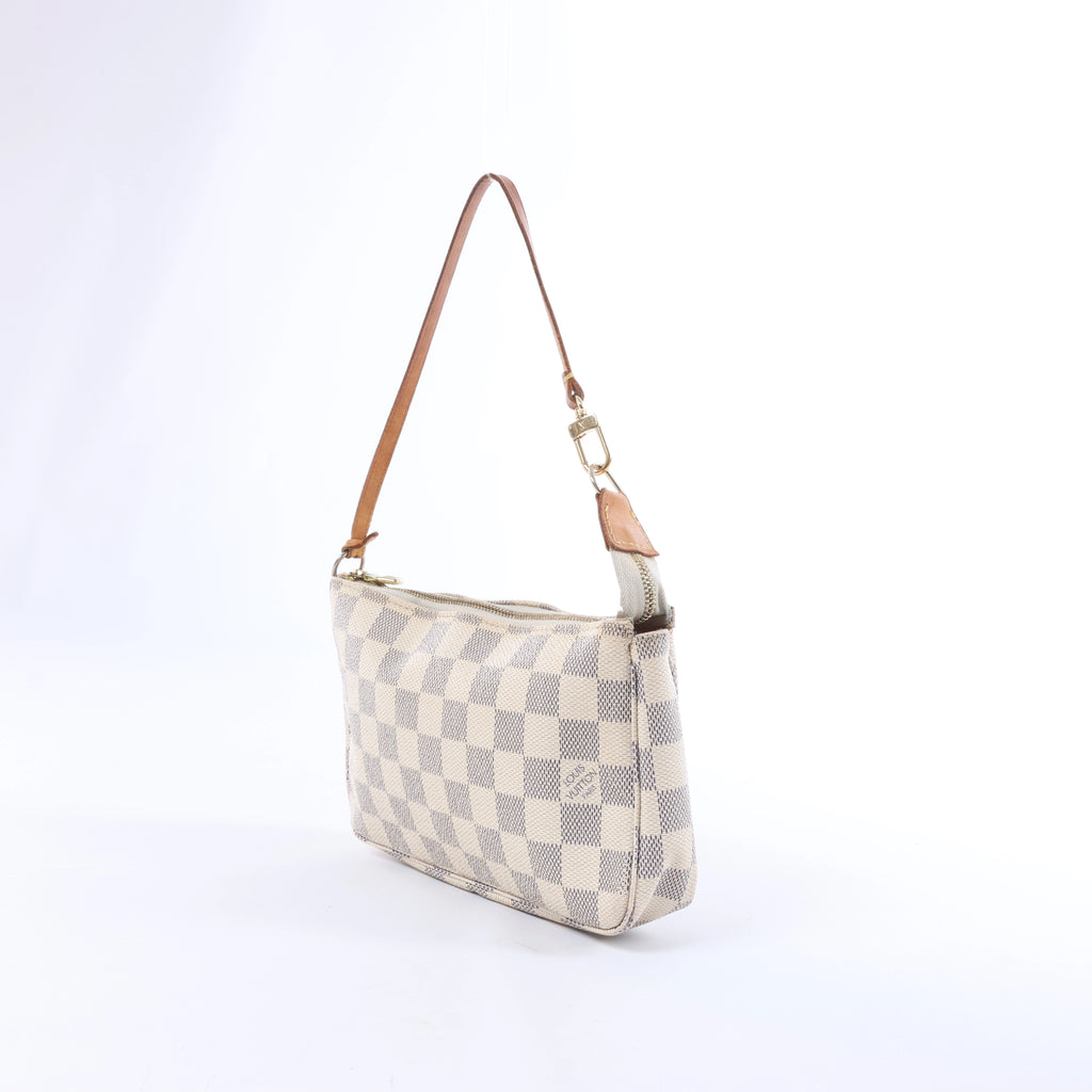 Louis Vuitton Pochette Accessoire Damier Azur Handbag in Beige N51986