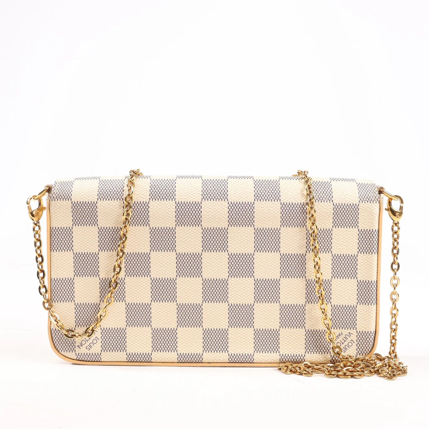 Louis Vuitton Damier Azur Pochette Pochette Félicie Crossbody Bag in Beige N63106