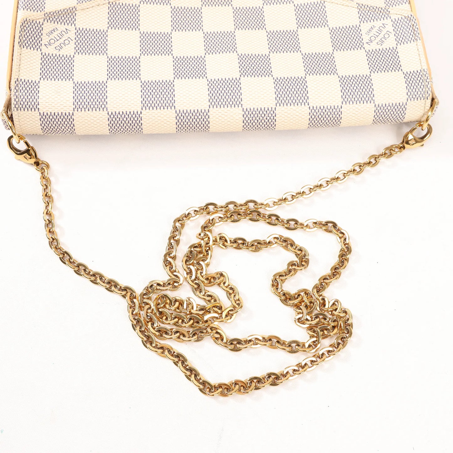 Louis Vuitton Damier Azur Pochette Pochette Félicie Crossbody Bag in Beige N63106