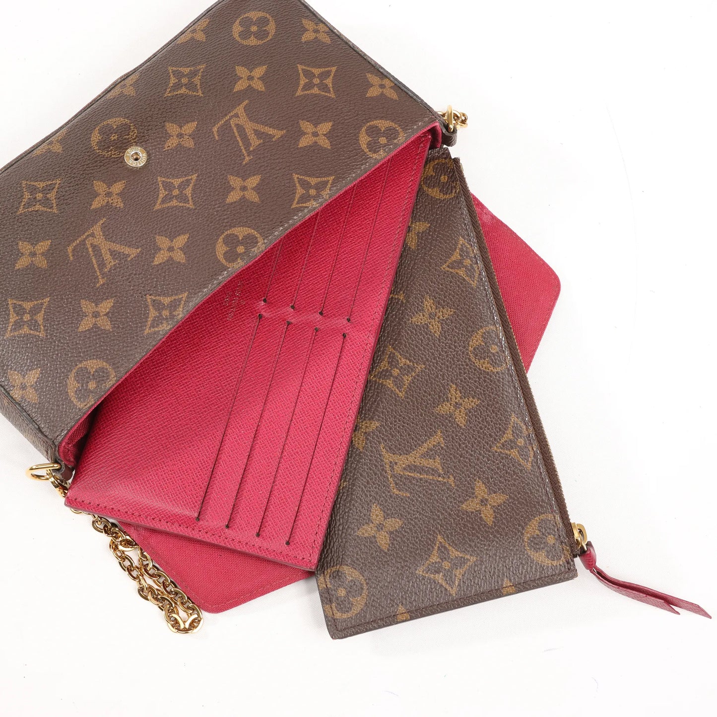 Louis Vuitton Monogram Pochette Pochette Félicie Crossbody Bag in Brown M61276