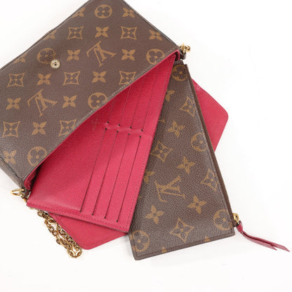 Louis Vuitton Monogram Pochette Pochette Félicie Crossbody Bag in Brown M61276