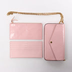 Louis Vuitton Pochette Félicie Vernis Leather Crossbody Bag in Pink