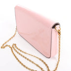 Louis Vuitton Pochette Félicie Vernis Leather Crossbody Bag in Pink