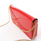 Louis Vuitton Pochette Félicie Vernis Leather Crossbody Bag in Red M61293
