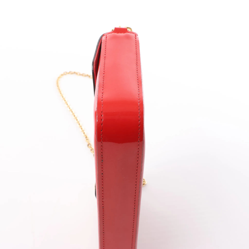 Louis Vuitton Pochette Félicie Vernis Leather Crossbody Bag in Red M61293