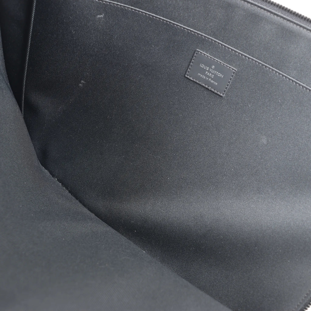 Louis Vuitton Pochette Jules GM Damier Graphite Clutch in Black x Blue N41685