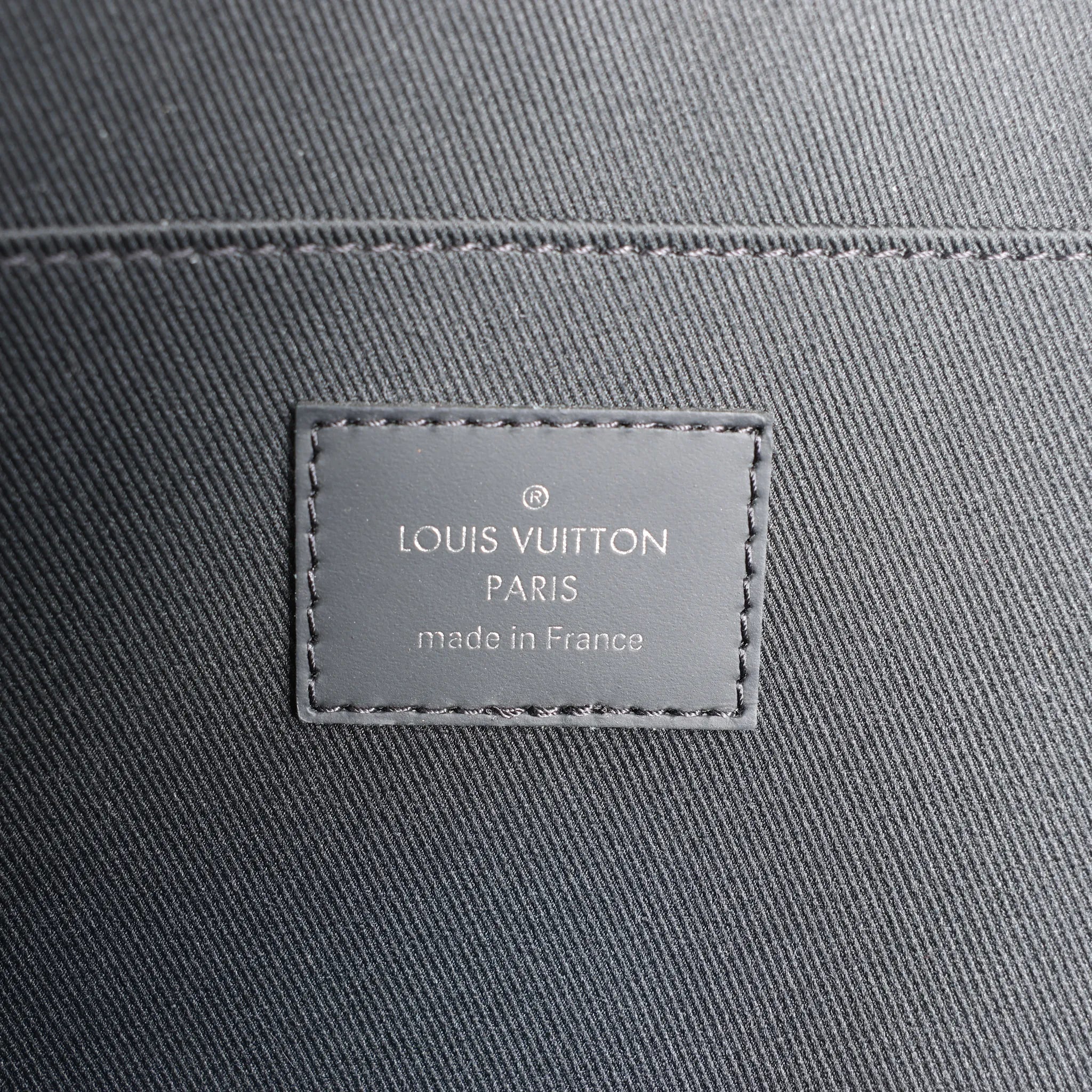 Louis Vuitton Pochette Jules GM Damier Graphite Clutch in Black x Blue N41685