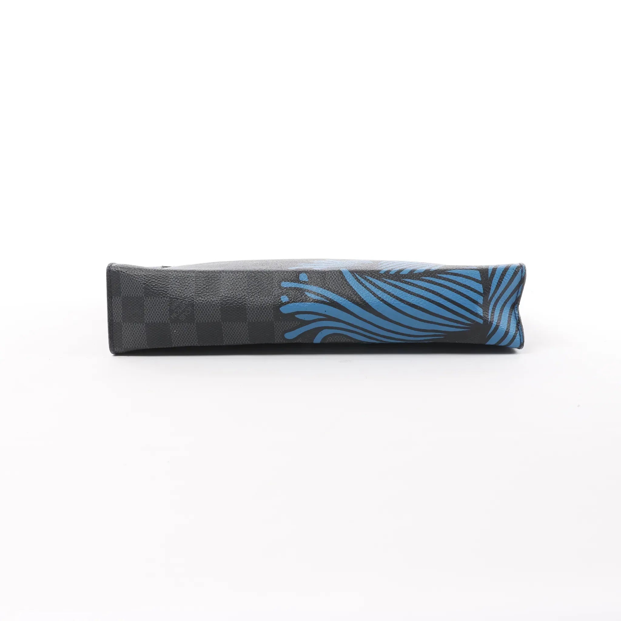 Louis Vuitton Pochette Voyage Damier Graphite Clutch in Black x Blue N62260