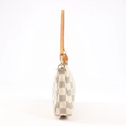 Louis Vuitton Pochette Accessoire Damier Azur Handbag in Beige N41207