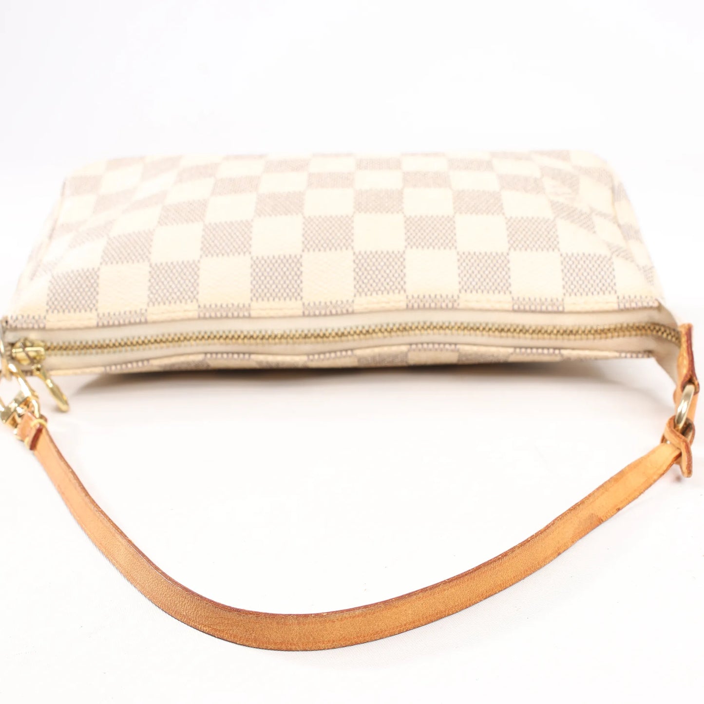 Louis Vuitton Pochette Accessoire Damier Azur Handbag in Beige N41207