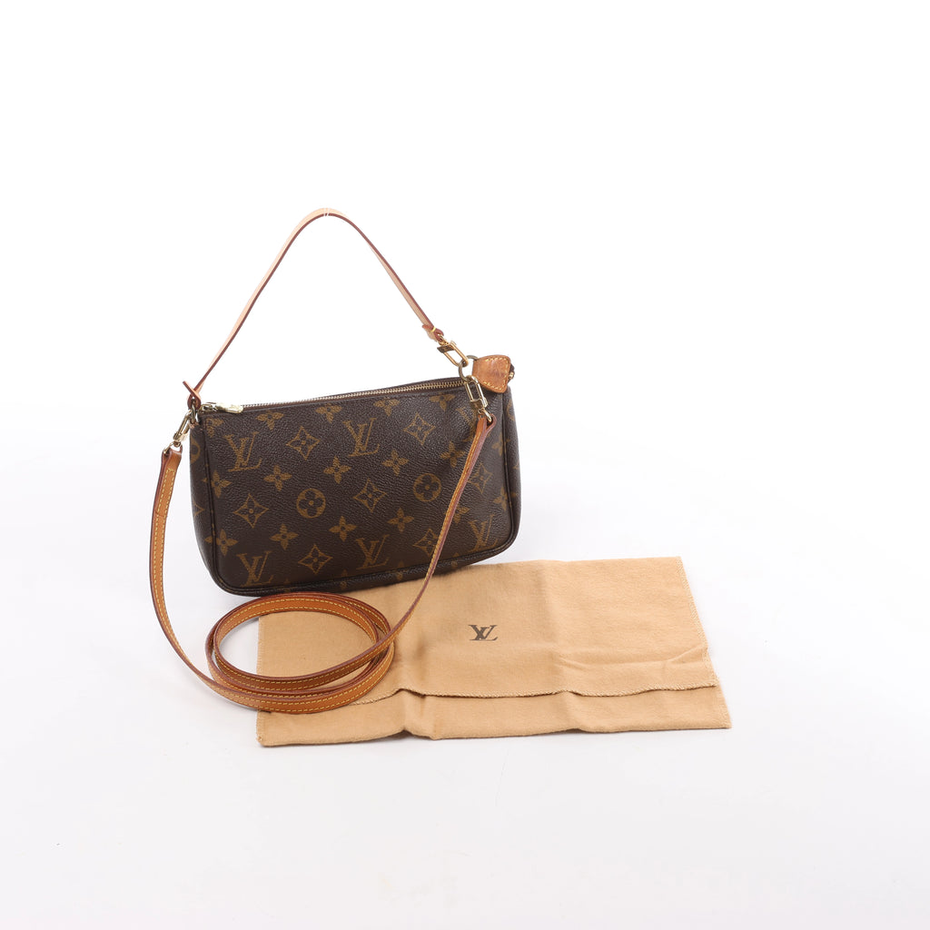 Bolso de mano Louis Vuitton Pochette Accessoir de lona con monograma en marrón M51980